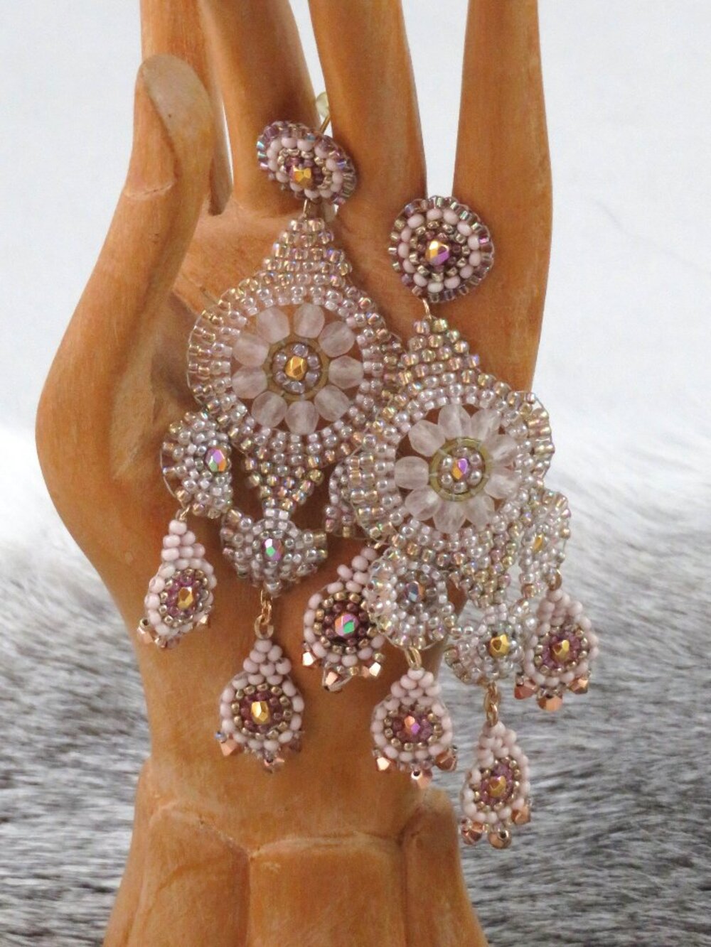 Swarovski crystal chandelier earrings